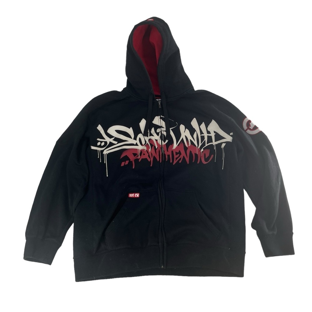 Vintage Ecko Unltd Hoodie Mens 2XL Black Y2K Graffiti Hip Hop Jesse Pinkman Punk